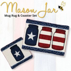 Mason Jar Mug Rug & Coaster In the Hoop