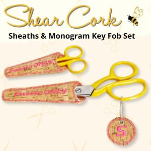 Shear Cork Sheaths and Monogram Key Fob Set ITH